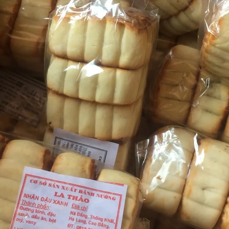 Combo 20 cái Bánh nướng Hạ Lang - Cao Bằng ( 4 túi  ) nhân thập cẩm và nhân đậu xanh. Cake Ăn Vặt Food   Tết Xmas cookie 1