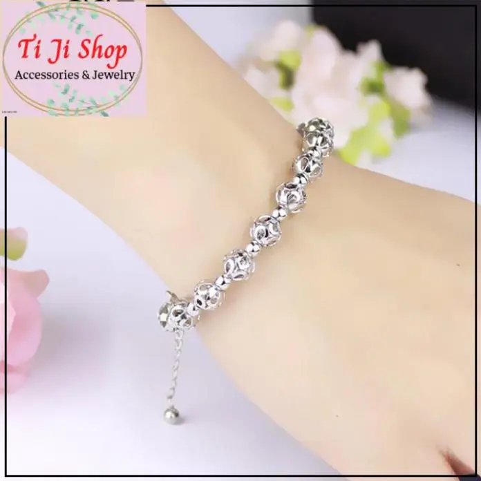VÒNG TAY, LẮC TAY NỮ TRÁI CHÂU INOX CỰC   - đẹp, không đen, Phụ Kiện Hoa