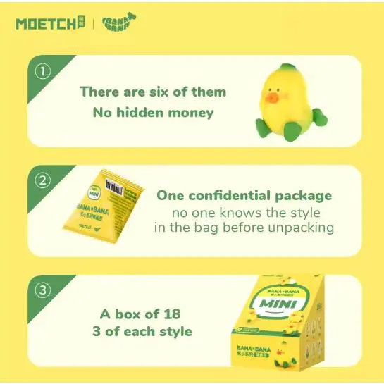 Bana Bana Petite Moetch Bean Selected ( Open Foil ) and Blind Box Toy Mainan 3