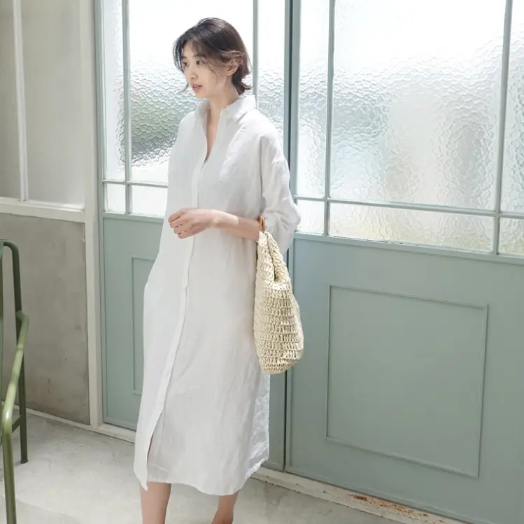 Áo Sơ Mi Dài Tay Phong Cách Hàn Quốc, Dành Cho Học Sinh, Dài Trung Bình Dáng Rộng Vừa Vặn, Mỏng Vừa Vặn, Áo Lười, Dễ Phối Đồ Áo Thường Ngày Hàng Mới Về Năm 2024 Nữ Top