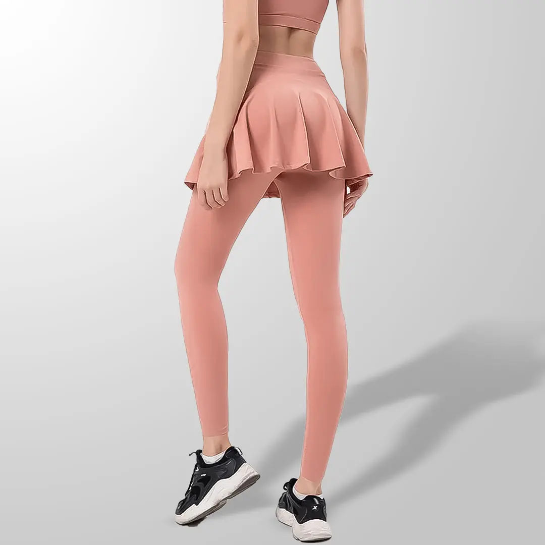 MOOTA Vaurien Legging Rok Olahraga Wanita Skirt Sports Running Yoga Legging Senam Muslimah High Waist Celana Rok Legging Panjang Outdoor - 053