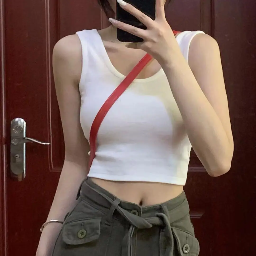 2025 New Camisole Women's Summer Outer Wear Inner Wear Short Navel Vest Women