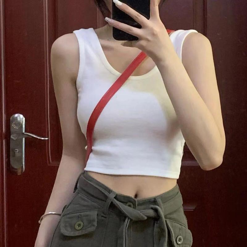 2025 New Camisole Women's Summer Outer Wear Inner Wear Short Navel Vest Women 1