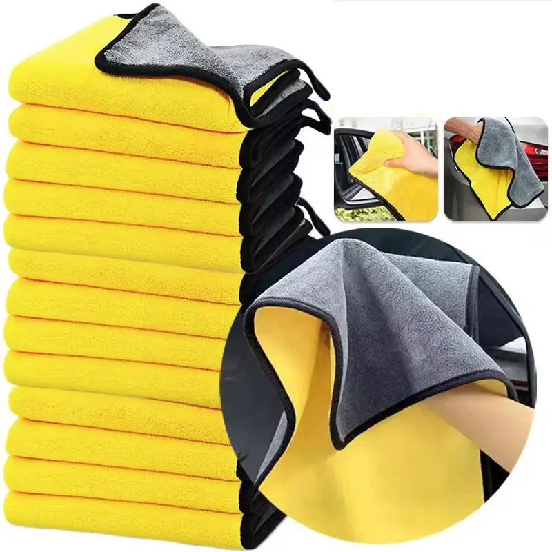 Car Wash Towel, 10pcs/set Thickened Car Wash Towel with Strong Water Absorption, Multifunctional Towel for Bathroom & Kitchen, Car Cleaning Kit