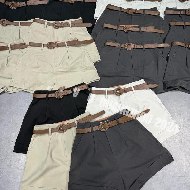 Quần short thô Hàn mềm kèm belt 2