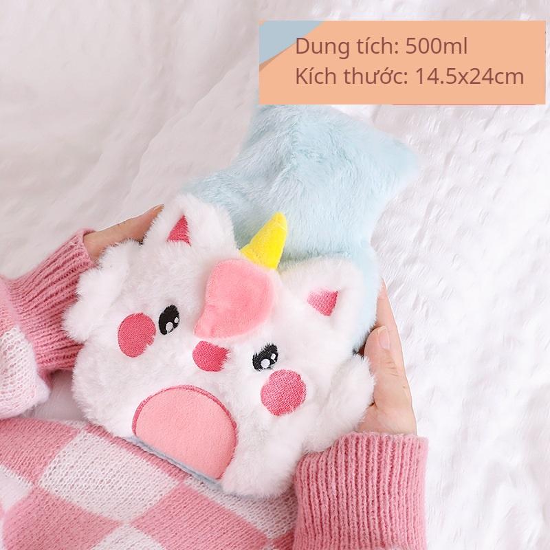 Túi chườm đau bụng kinh, chườm nóng lạnh không cần cắm điện HL073 - túi chườm đa năng hiệu quả quà tặng bạn gái vải lông mịn giữ ấm cơ thể Đựng Nước Giữ Nhiệt túi chườm gấu 8