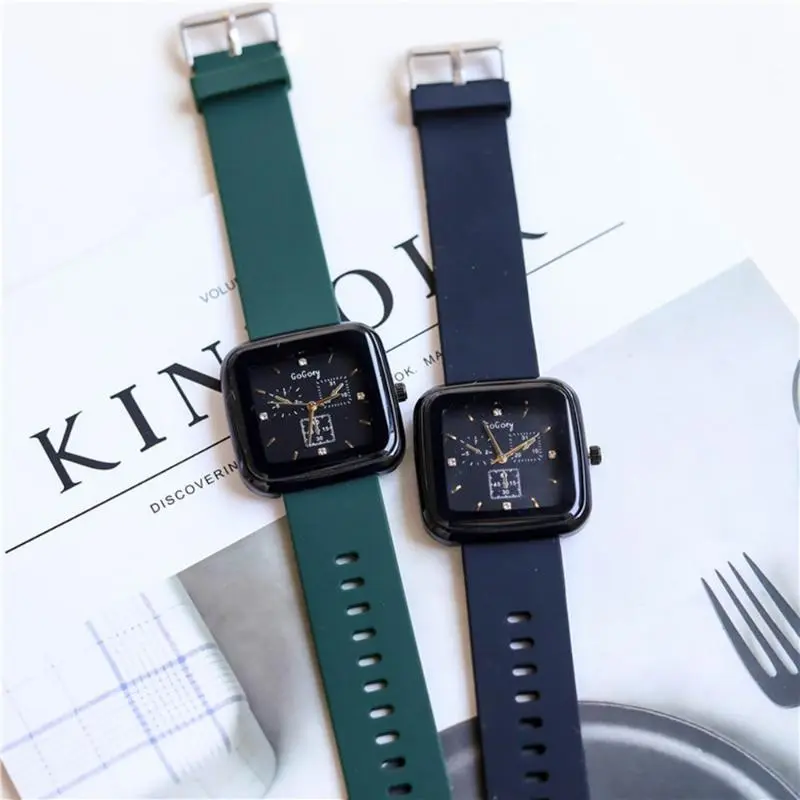 Fashion Watches Sport Waterproof for Men Wrist Watch Women Watches Rubber Strap for Boy Square Watch Clock for Girl Gift