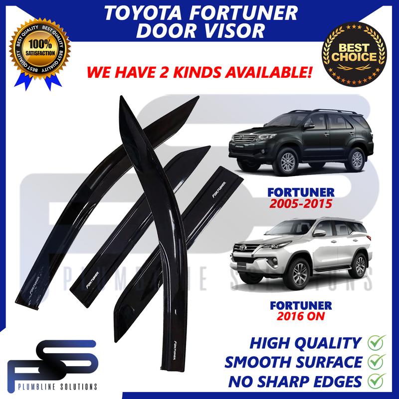 Window Door Visor for Toyota Fortuner 2005 - 2015 OLD / NEW 2016 ...