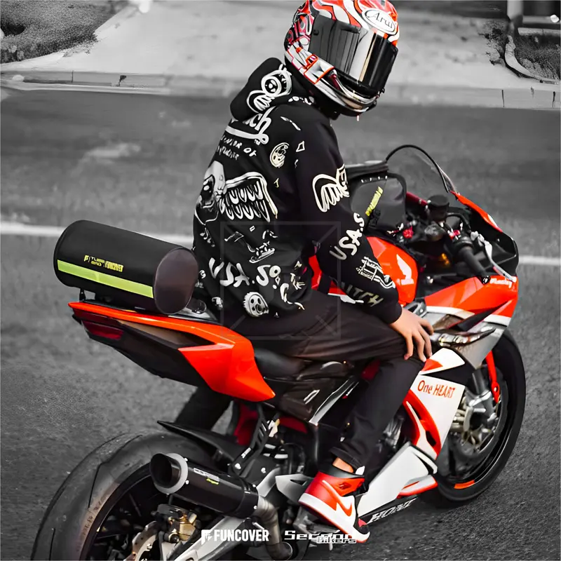 Tabung Tas Jas Hujan (Besar) Jok Bracket/Behel untuk Motor Tube-bag by FUNCOVER 6