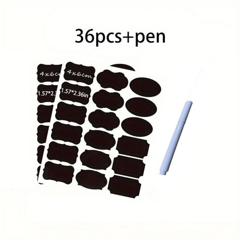 Product Introduction of Food Storage Container Label with Pen, 36pcs/set Waterproof Self Adhesive Food Storage Container Label, Kitchen Accessories for Spice, Cheese 1