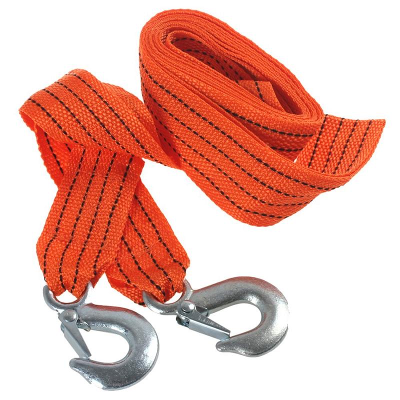 Product Introduction of 4 meters Tow Strap with Hooks Car Vehicle Recovery Rope Trailer Rope 3 tons Capacity Heavy Duty Tow Rope 7