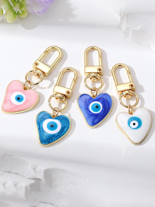 Evil Eye Design Heart Shaped Pendant, Fashionable Pendant for Women & Men, Trendy All-match & Exquisite Jewelry for Birthday Gift 4