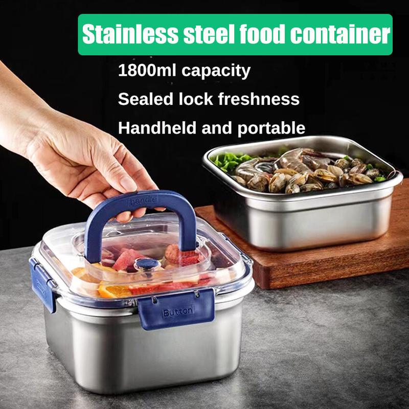 Stainless Steel Food Grade Large Capacity Lunch Box With Lid - TikTok ...