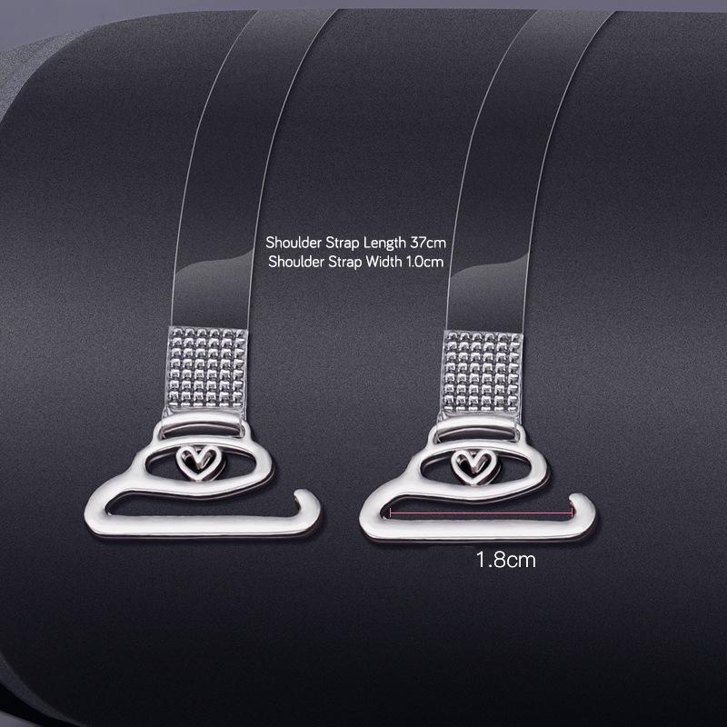 Dây Áo Ngực Trong Suốt, Phụ Kiện Áo Ngực Silicon, Dây Đeo Vai Áo Ngực, Móc Có Thể Điều Chỉnh Dành Cho Phụ Nữ, Dây Đeo Vô Hình 1 Cặp, Thích Hợp Cho Mùa Hè 3