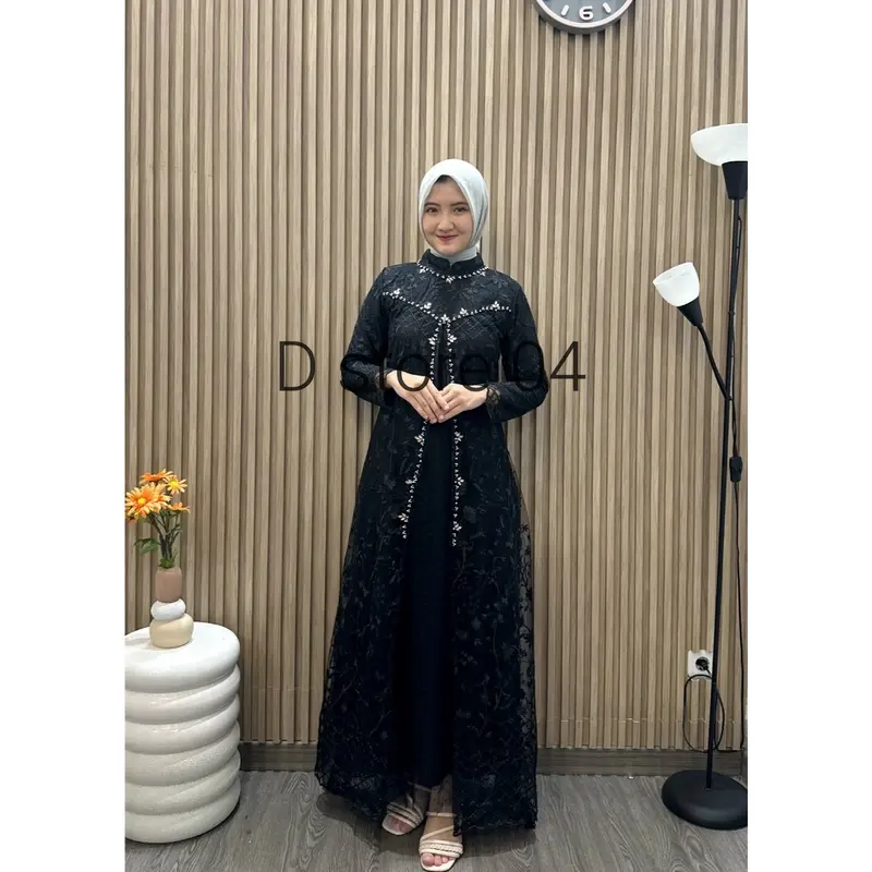 Dstore04 || Kinan Dress III/Gamis Jumbo/Gamis Terbaru/Seragaman Pesta/Dress Pesta/Gamis Kondangan/Gamis Modern 8
