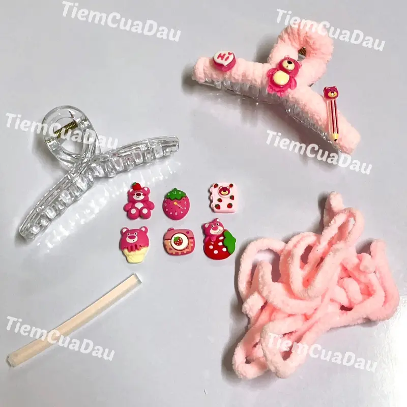 Set Quà Nguyên Liệu Tự Làm Kẹp Tóc Handmade Dễ Thương 6 Sticker 1