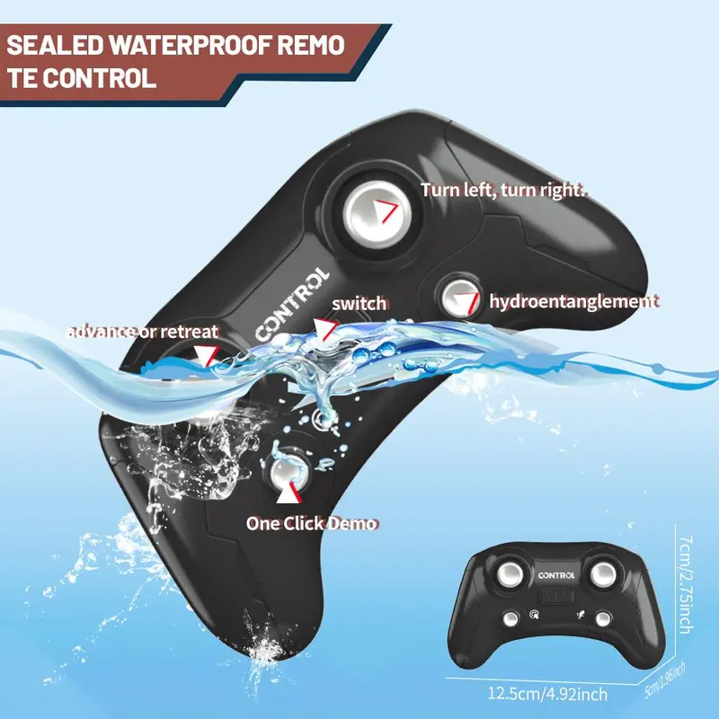Remote Control Hippo Toy, Waterproof Electric Hippo Toy with Sound Effect, Water Toy for Teenagers, Birthday Gift for Boys & Girls 5