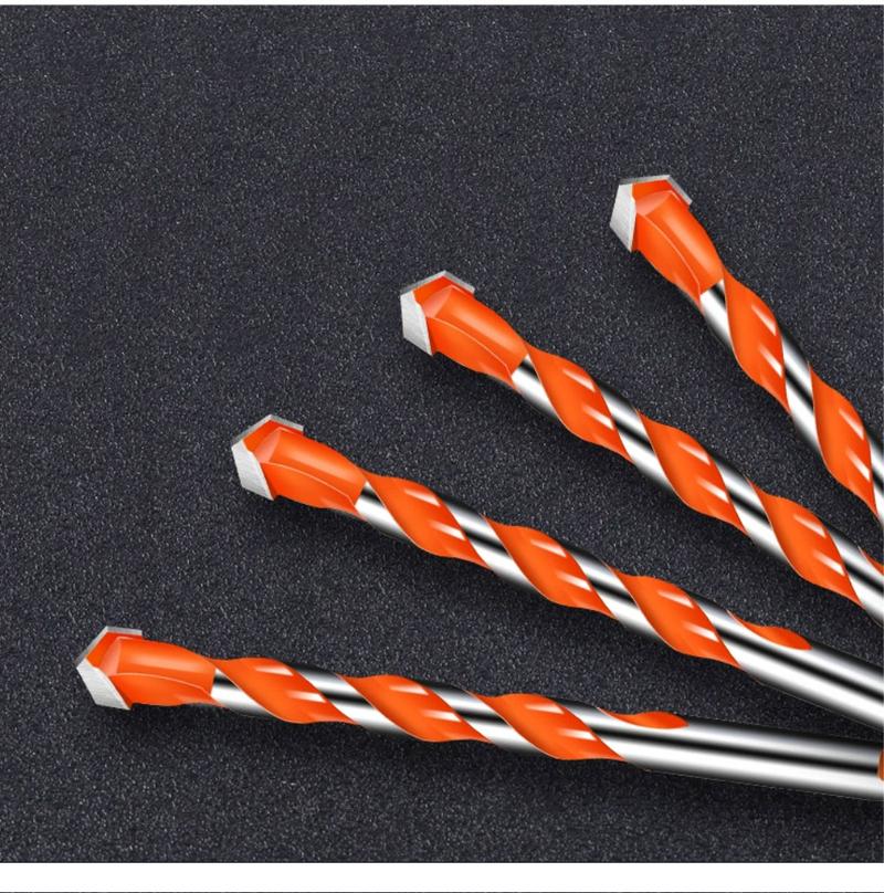 Product Introduction of MUSCLE COW 3 ชิ้น 6/8/10/12mm ชุดดอกสว่านเจาะรู อเนกประสงค์ Alloy Triangle Overlord Drill Bits เจาะไม้ เจาะเหล็ก เจาะปูน เจาะกระเบื้อง เจาะอิฐ เจาะหินอ่อน 11