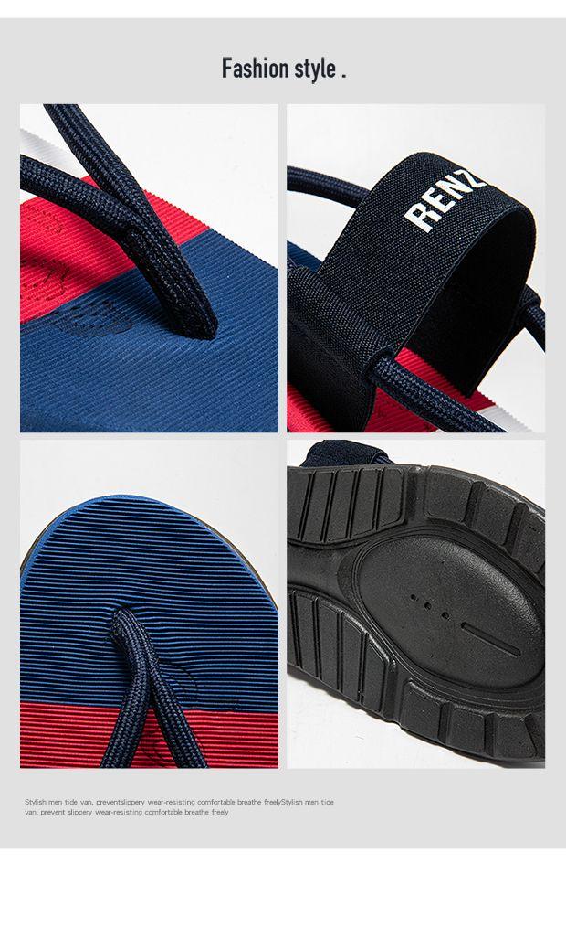 Product Introduction of Hot-Selling Men's Summer New Flip-Flops Casual Outdoor Non-Slip Wear-Resistant Beach Sandals Two-Way Soft Sole Sandals for Men 10