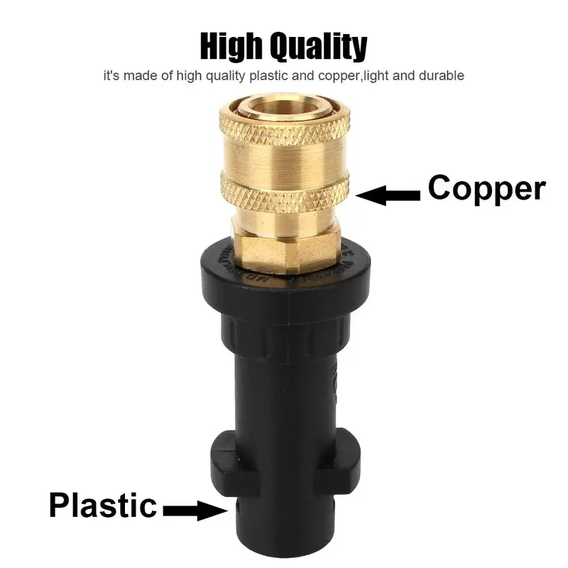 High Pressure Cleaning Gun Connector, Motorcycle Household Washing Tool, Universal Water Gun Connector For Karcher K K2 K3 K4 K5 K6 K7 3