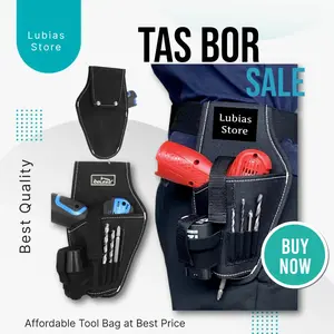 Tas Khusus Bor Lithium Tas Pinggang Alat Gantung Saku Bor Portabel