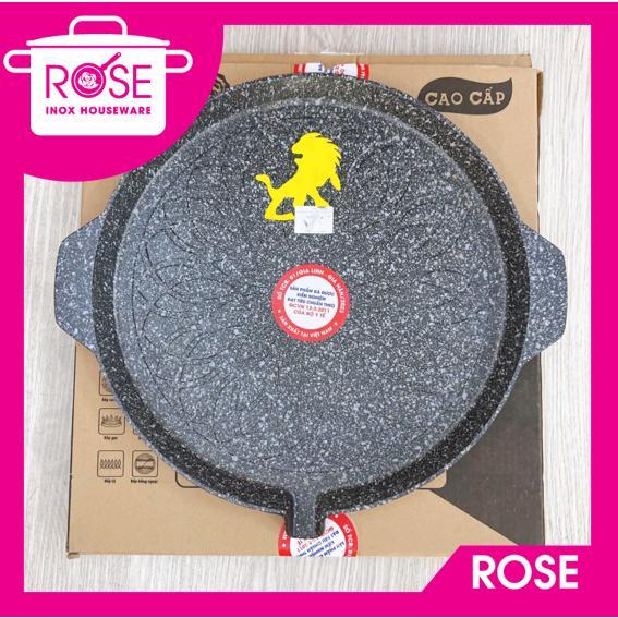 Chảo Nướng Vân Đá Đúc Nguyên Khối nướng không khói 28CM dùng được mọi loại bếp kể cả bếp từ