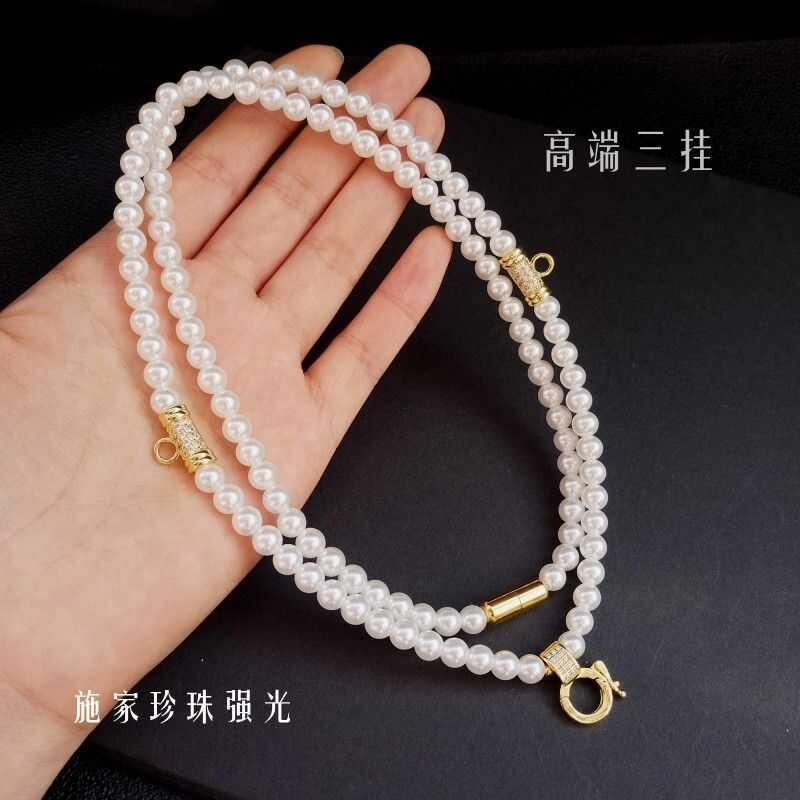 Product Introduction of Thai Buddha Amulet Tangka Pendant Hanging Necklace High End Pearl Three Hanging Quick-release Hooks Chain Lanyard Jewelry Accessories 0