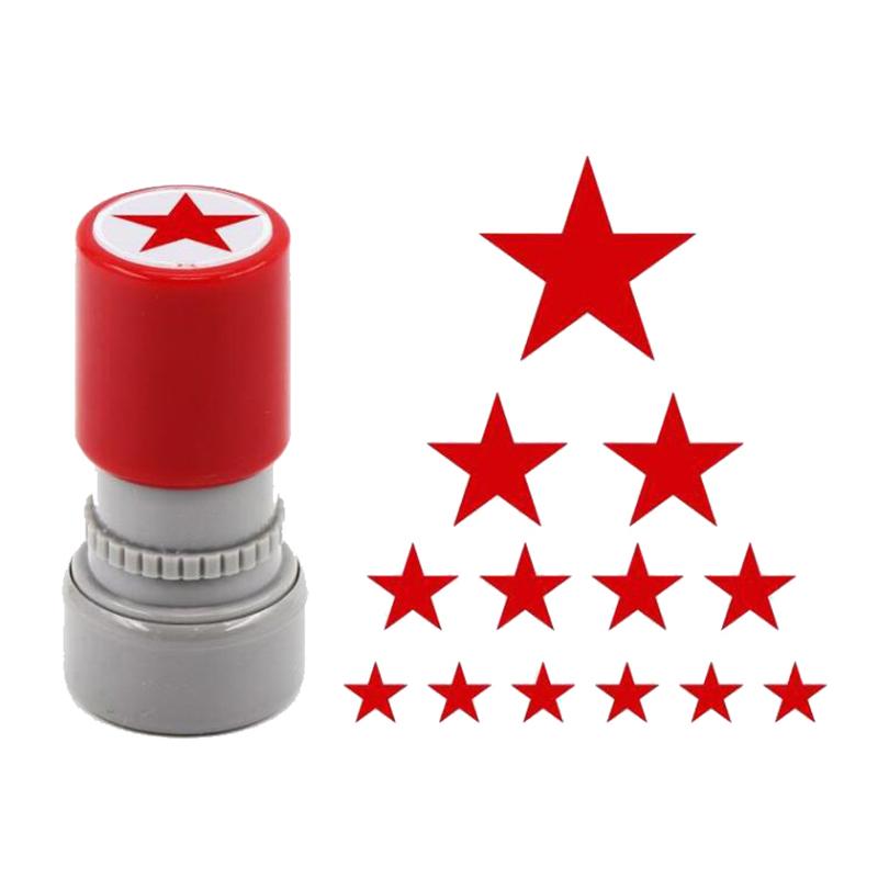 Product Introduction of [zfe]School Teachers Family Use Red Five-pointed Star Stamp Encourage Children Teaching Award Stamp Automatic Ink 21
