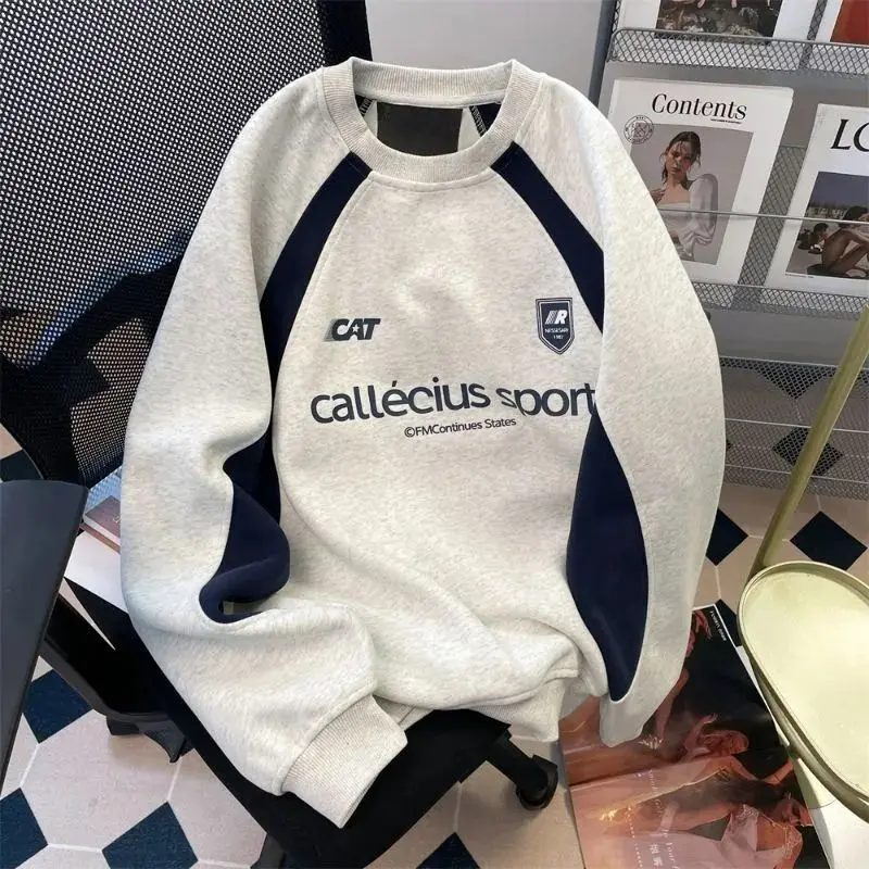 Áo Len Dài Tay, Phong Cách Preppy Mỹ, Thiết Kế Khối Màu, Có Chữ Cái, Thích Hợp Cho Mùa Thu Và Mùa Đông, Áo Thun Dài Vai Nặng Cứng, Dành Cho Nam Và Cặp Đôi, Năm Phát Hành 2024