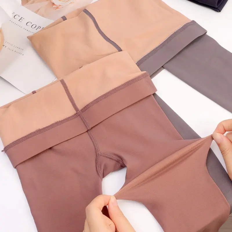Quần Legging Giữ Nhiệt, Thời Trang Mùa Đông, Thiết Kế Đơn Giản, Gợi Cảm, Co Giãn, Nhồi Bông Và Dày Dặn, Cạp Cao, Quần Tất, Dành Cho Nữ, Quần Bó Thường Ngày 8