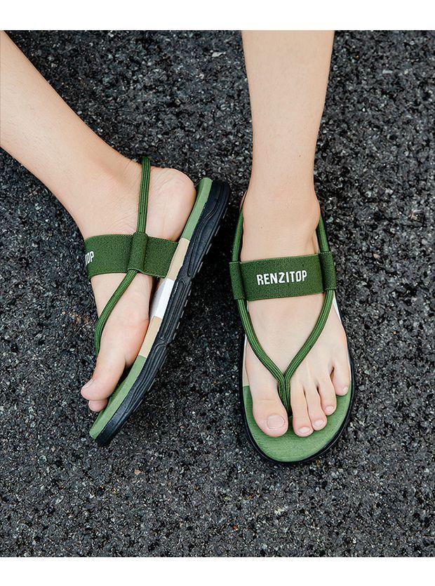 Product Introduction of Hot-Selling Men's Summer New Flip-Flops Casual Outdoor Non-Slip Wear-Resistant Beach Sandals Two-Way Soft Sole Sandals for Men 11