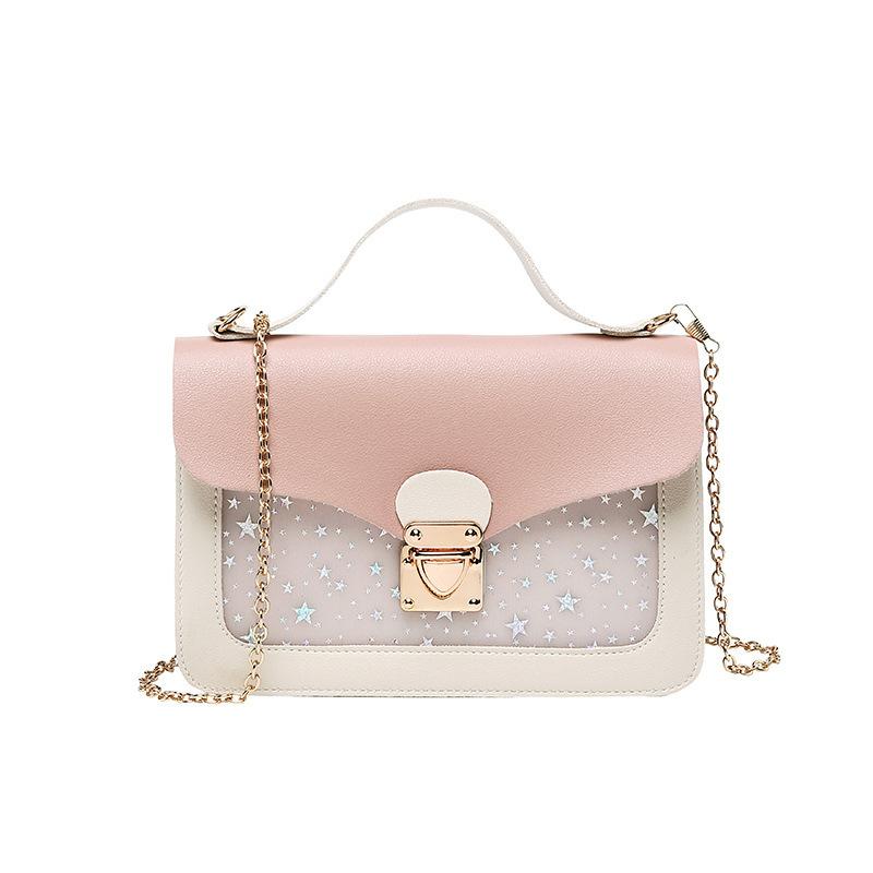 24 giờ vận chuyển Hàn Quốc phiên bản Sequin sao in một vai điện thoại túi mùa hè bao gồm khóa điện thoại di động túi vuông nhỏ 1