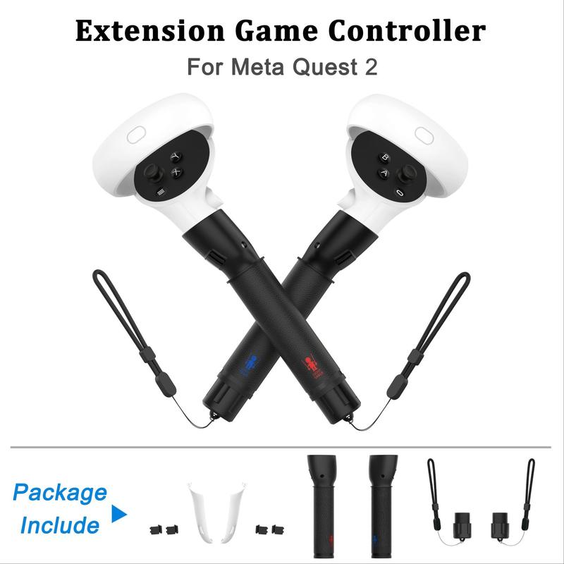 VR Controller Grip, 1 Pair Long Arm Grip, Handle Attachments for Meta Quest 2 Controller, Controller Accessories for VR Game 3