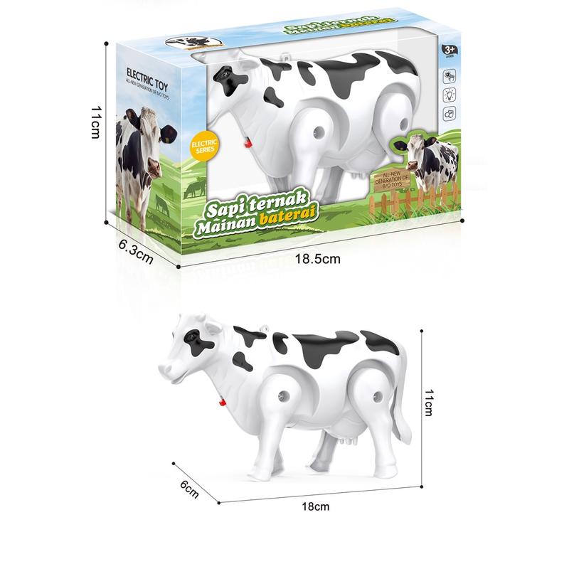 REDFIRE TOYS MAINAN EDUKATIF SAPI TERNAK MILK COW BATERAI BISA JALAN ADA LAMPU DAN SUARA HEWAN 3