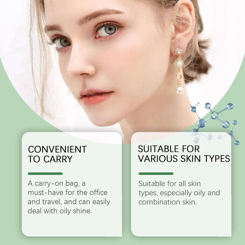 Product Introduction of Oil Absorbing Powder Puff With Mirror, 1 Box Portable Compact Oil Absorbing Sheet With Powder Puff, Makeup Tool For Women & Girls 3