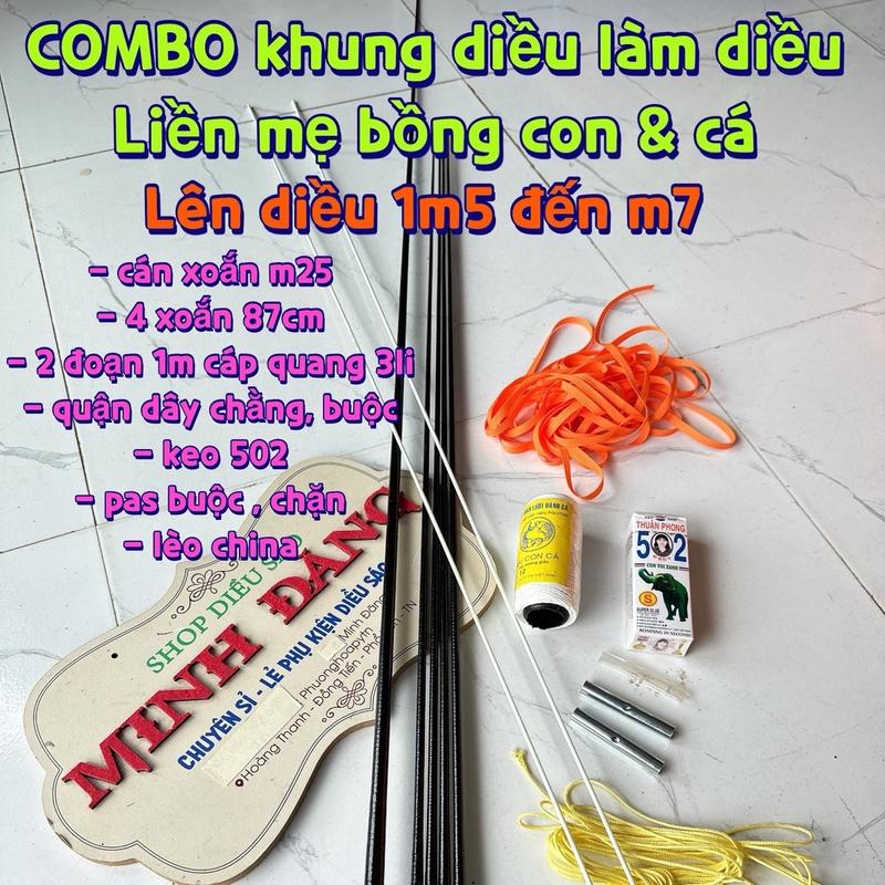 GIÁ RẺ 1m5 đến 2m8 khung Diều liền MẸ BỒNG CON & cá đút pas chất lượng mà giá cực rẻ