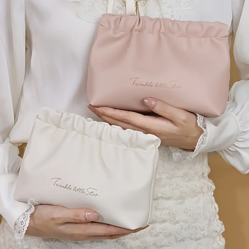 Fragment Mouth Red Envelope Makeup Bag Portable Storage Bag Portable Storage Bag Inside Small Bag Fashionable and Minimalist Storage Bag