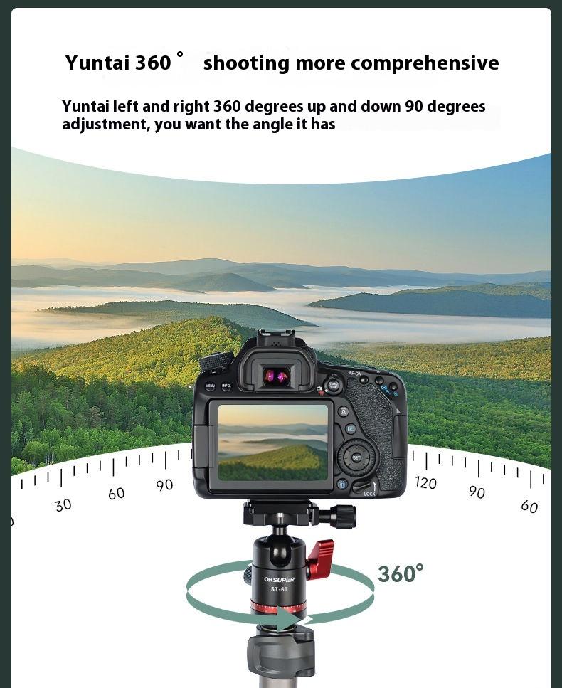 Product Introduction of SL OKSUPER camera tripod photography SLR tripod outdoor portable aluminum alloy hydraulic damping gimbal bracket 13