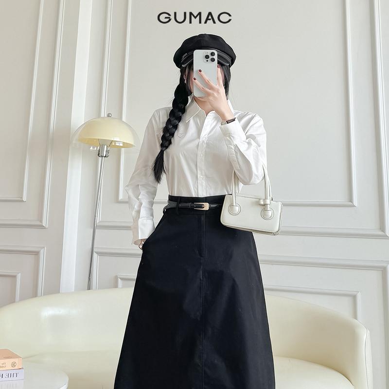 GUMAC - Áo sơ mi basic thêu YAF01056 5