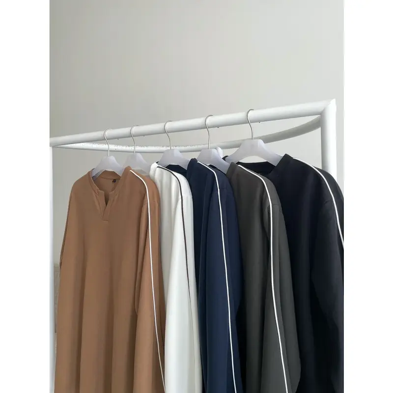 Kadaka MT-0168 Long Sleeves Top Atasan Pria Lengan Panjang Detail List  Basic 2