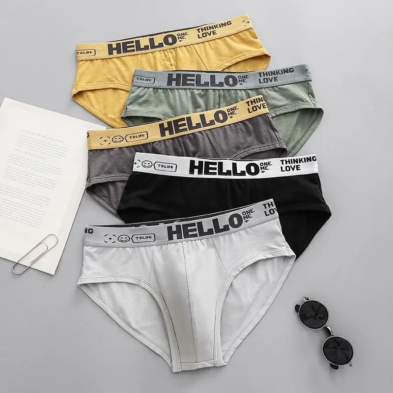 Men underwear กางเกงชั้นใน ขาเว้า เนื้อผ้านิ่ม สวมใส่สบาย ระบายอากาศได้ดี Size L-4XL ผู้ชาย Clothing กางเกงใน Cotton