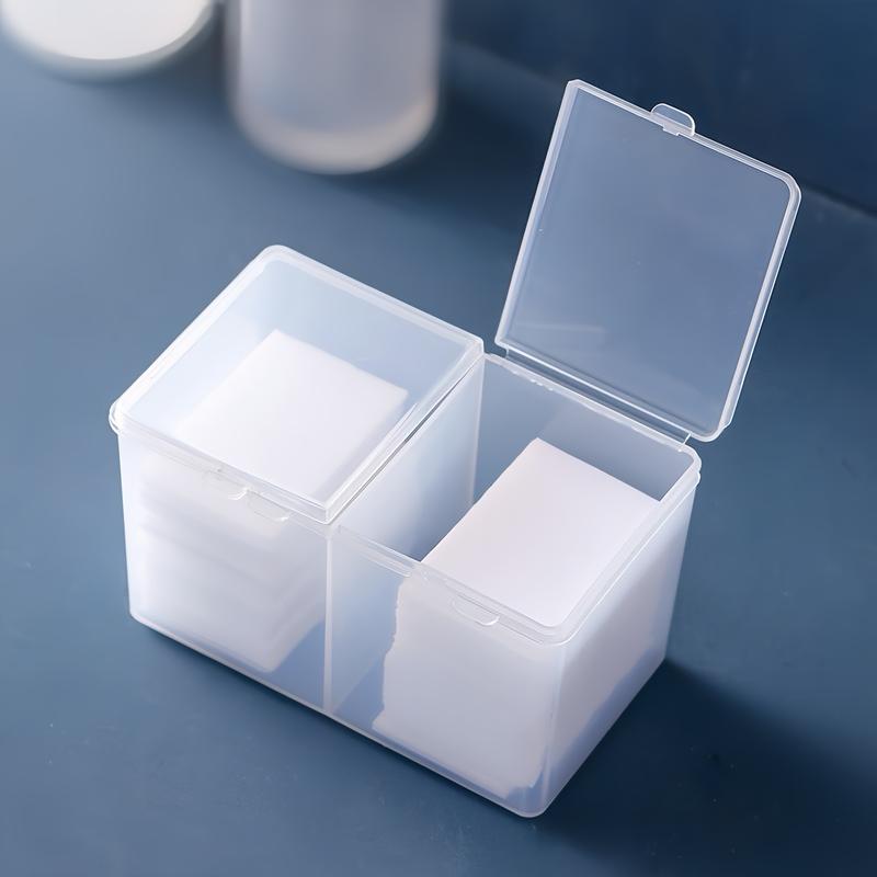 [MUA 5 TẶNG 1] Hộp đựng giấy lau gel 2 ngăn có nắp - hộp nhựa đựng dụng cụ nail chuyên dụng