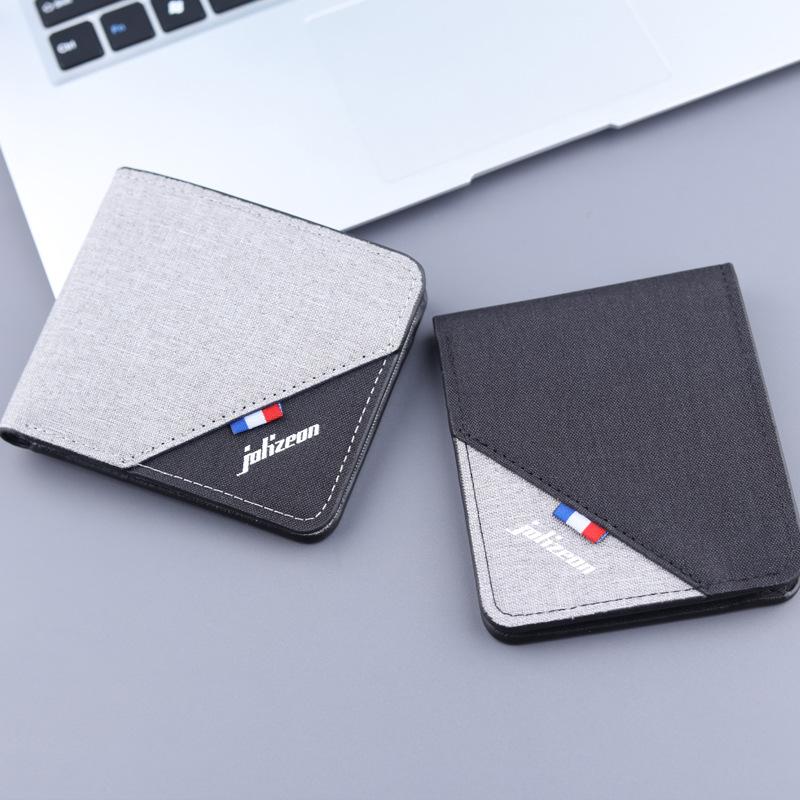 Ví Nam , Bóp Vải Canvas Jolizeon Bản Nâng Cấp Dáng Hàn Phối Màu Đẹp Nhung Wallet