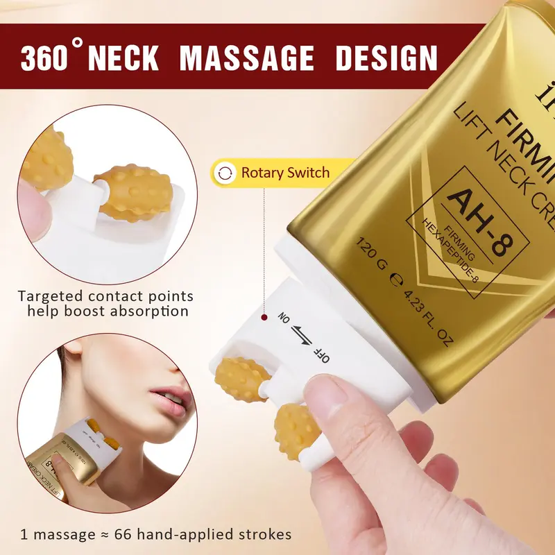 Firming Neck Cream, Neck Lifting Moisturizer, Deep Moisturizing Neck Firming Stick, Neck Care Product for Women & Men, Skincare 4