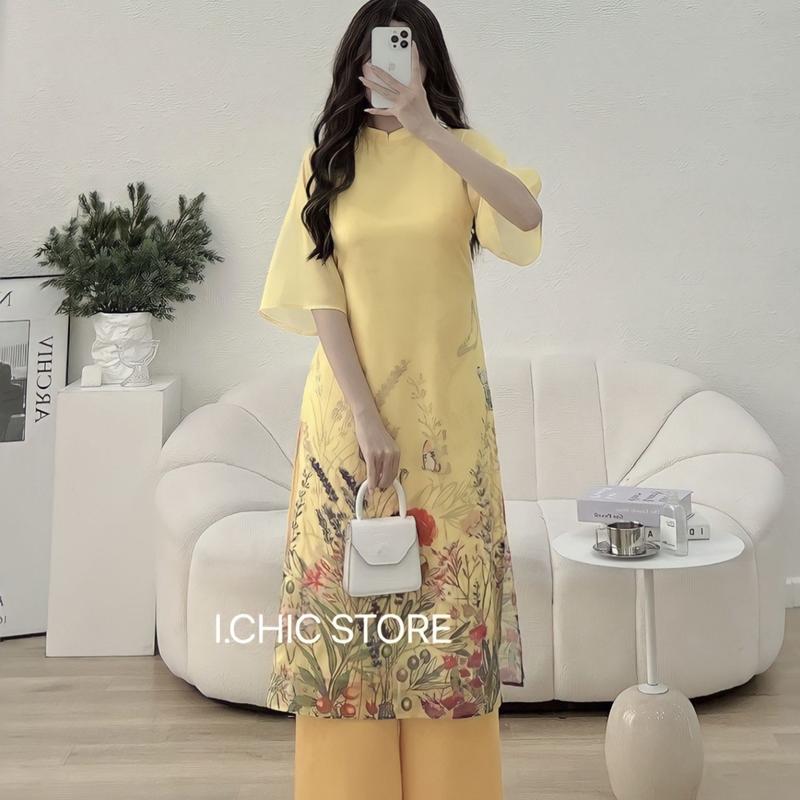 Mã 05. ICHIC -  Áo dài Diên Nhã duyên dáng CÓ ẢNH THẬT 2