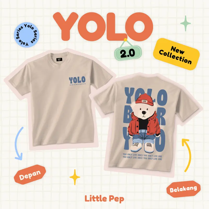 Little Pep - YOLO 2.0 FUTURE BEAR - Baju anak dan dewasa motif gambar boneka beruang 0