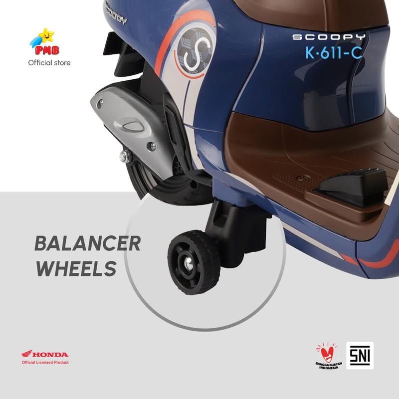 Motor Aki Anak Honda Scoopy - PMB K611C // Motor Aki Mini Lampu Led 4