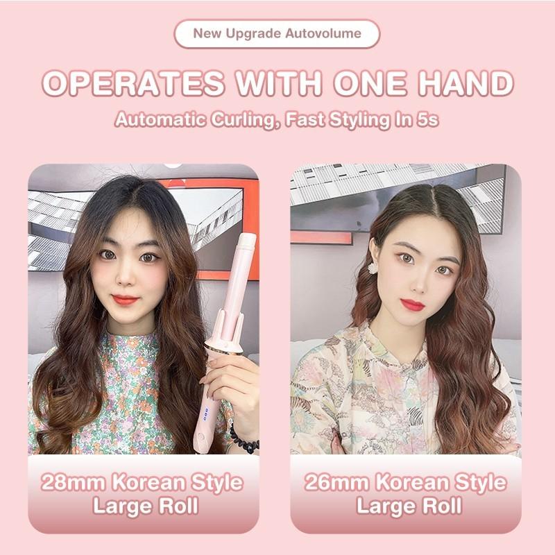 (BISA COD) MISSAI 28MM Catokan Curly Otomatis Catokan Keriting Rambut Otomatis Ceramics Curly 3 Level Penyesuaian Suhu Libra Hair Curly Styler XN388 Elektrik Sisir Merah 2