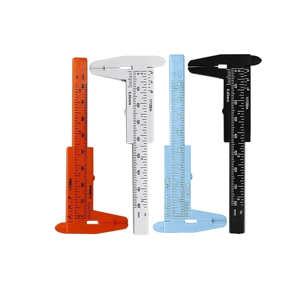Cáp đo thước kẹp Vernier Trượt bằng nhựa mini, 80mm, Công cụ đo, Thước đo, với máy đo độ cứng Micrometer
