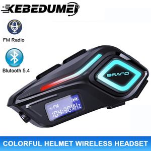 Set Alat Dengar Topi Keledar Motosikal, K08, Panggilan Bebas Tangan, Stereo, Anti-Gangguan, Kalis Air, Pembesar Suara Pemain Muzik, Fon Kepala Wayarles Mic Earphones Bateri Audio Bluetooth Wireless intercom helmet speaker earbuds headphone airpods black